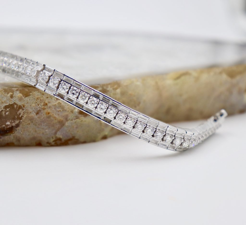 Baguette diamond bracelet