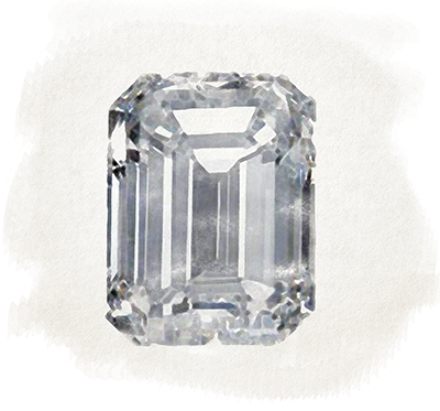 Example of emerald cut diamond
