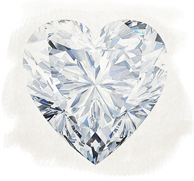 Example heart-shaped diamond cut