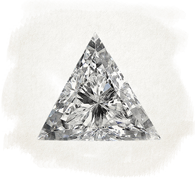 Watercolor of a Triangle cut diamond